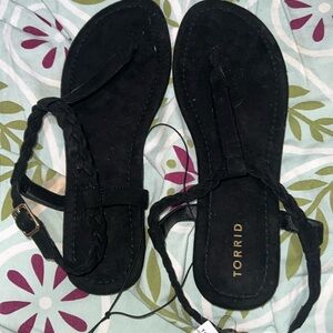 Torrid Black strapped sandals